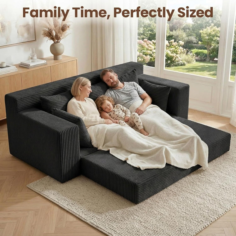 JUIKURY Couches 70 inch: 3-in-1 Convertible Sofa Bed Futon Couch Bed, Oversiz...