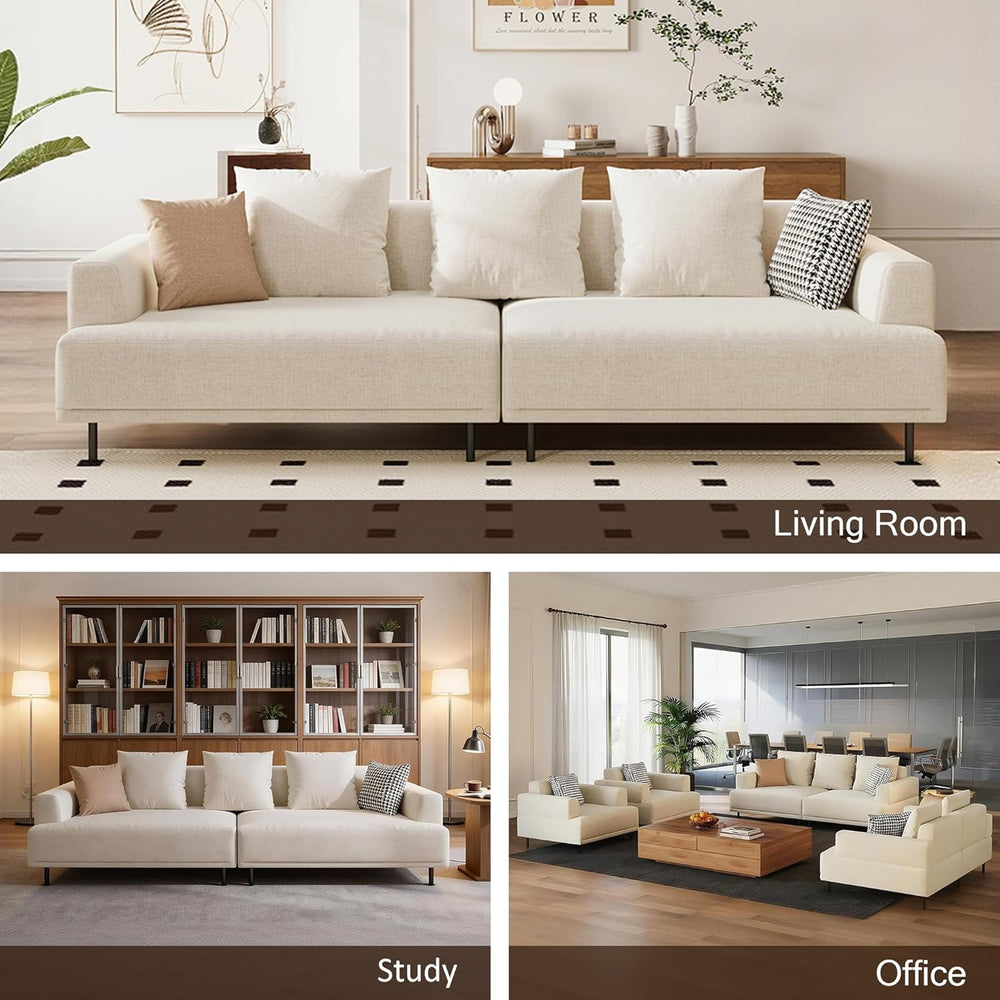 79" Modern Fabric Couch,Cloud Sofa with Low Back for Living Room