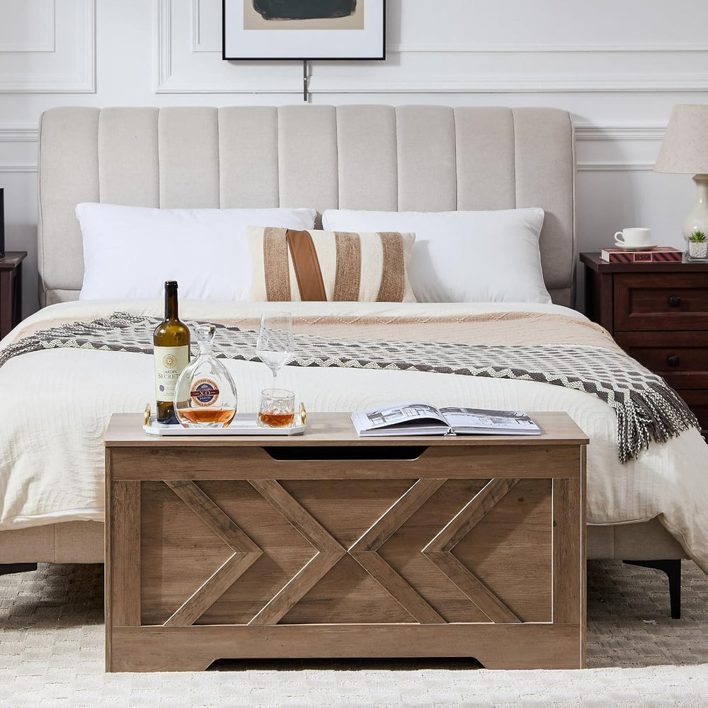 39.4” Storage Bench, Extra Large Entryway Bench with Storage,Storage Chest wi...