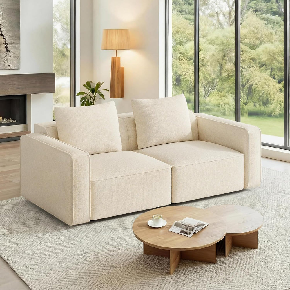 Welzona 75" Loveseat, Chenille Love Seat Sofa, Small Couch for Small Spa...