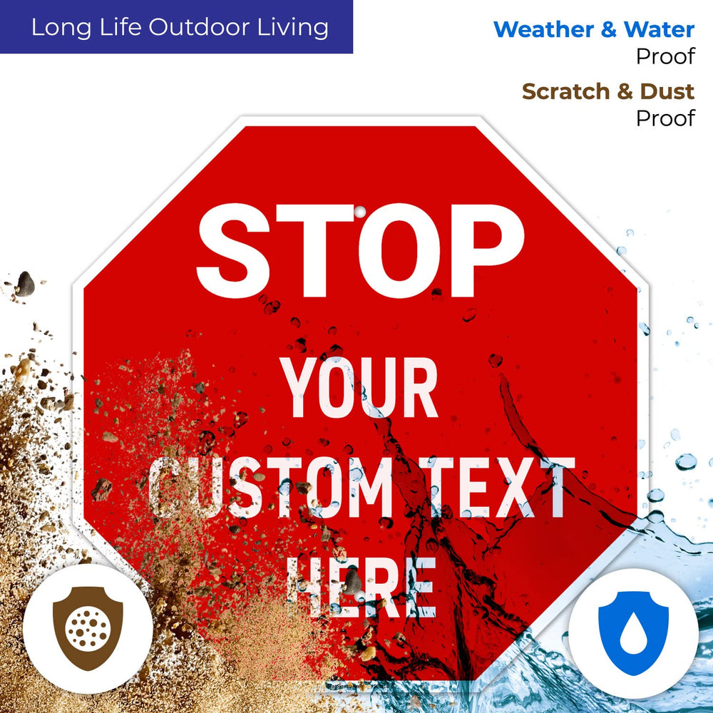 Custom Stop Sign, Personalized for Parking & Garage, Christmas Gift