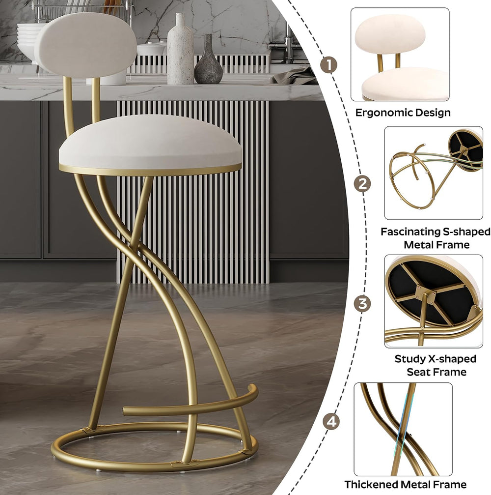 3 Piece Pub Dining Set, Modern Round Bar Table and Chairs for 2, 28" Cou...