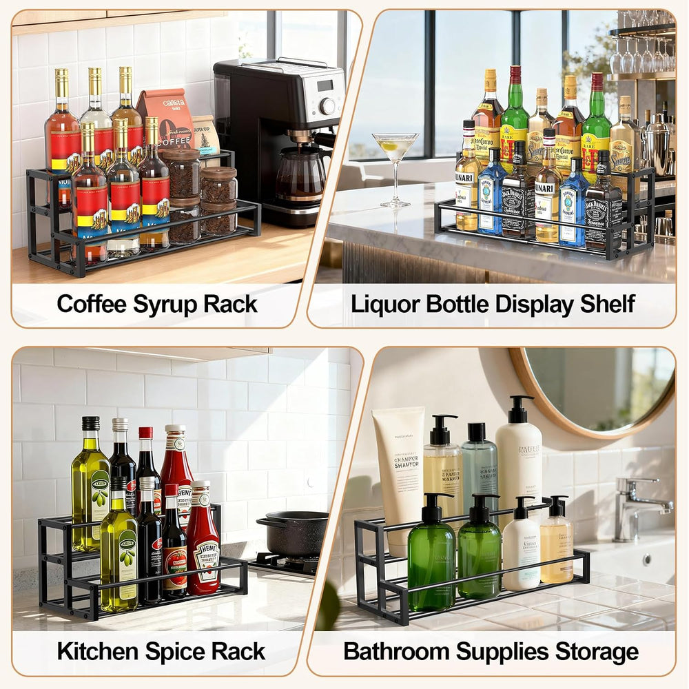 Expandable Coffee Syrup Organizer, Enlarged 6-12 Bottles Syrup Stand | Width ...
