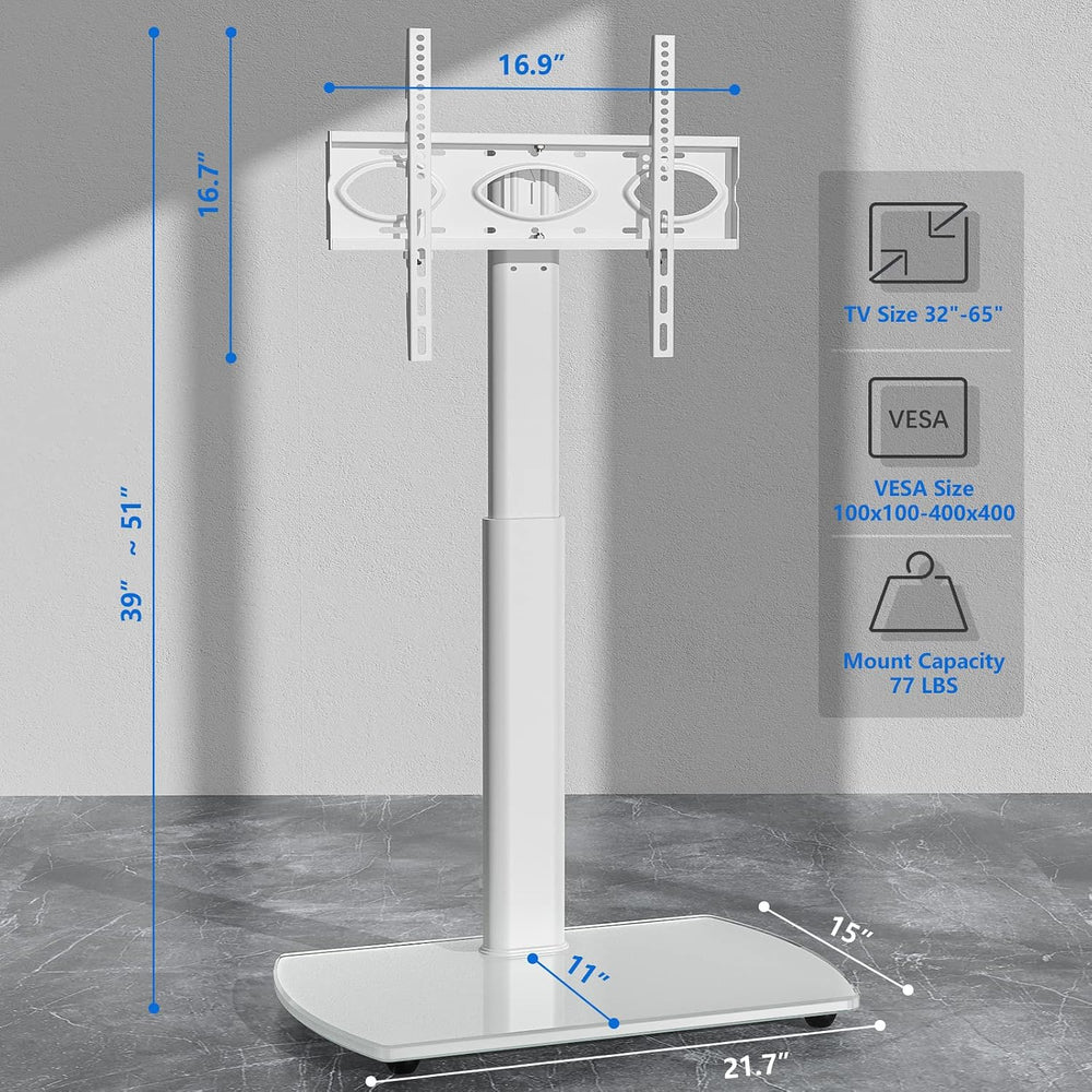 Rfiver TV Floor Stand with Swivel Mount, Universal for 32-65 Inch LCD LED Fla...