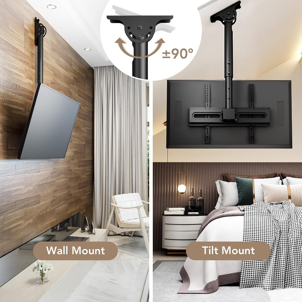 AX WABER Ceiling TV Mount Adjustable Bracket for 26-65 inch LCD LED OLED 4K T...