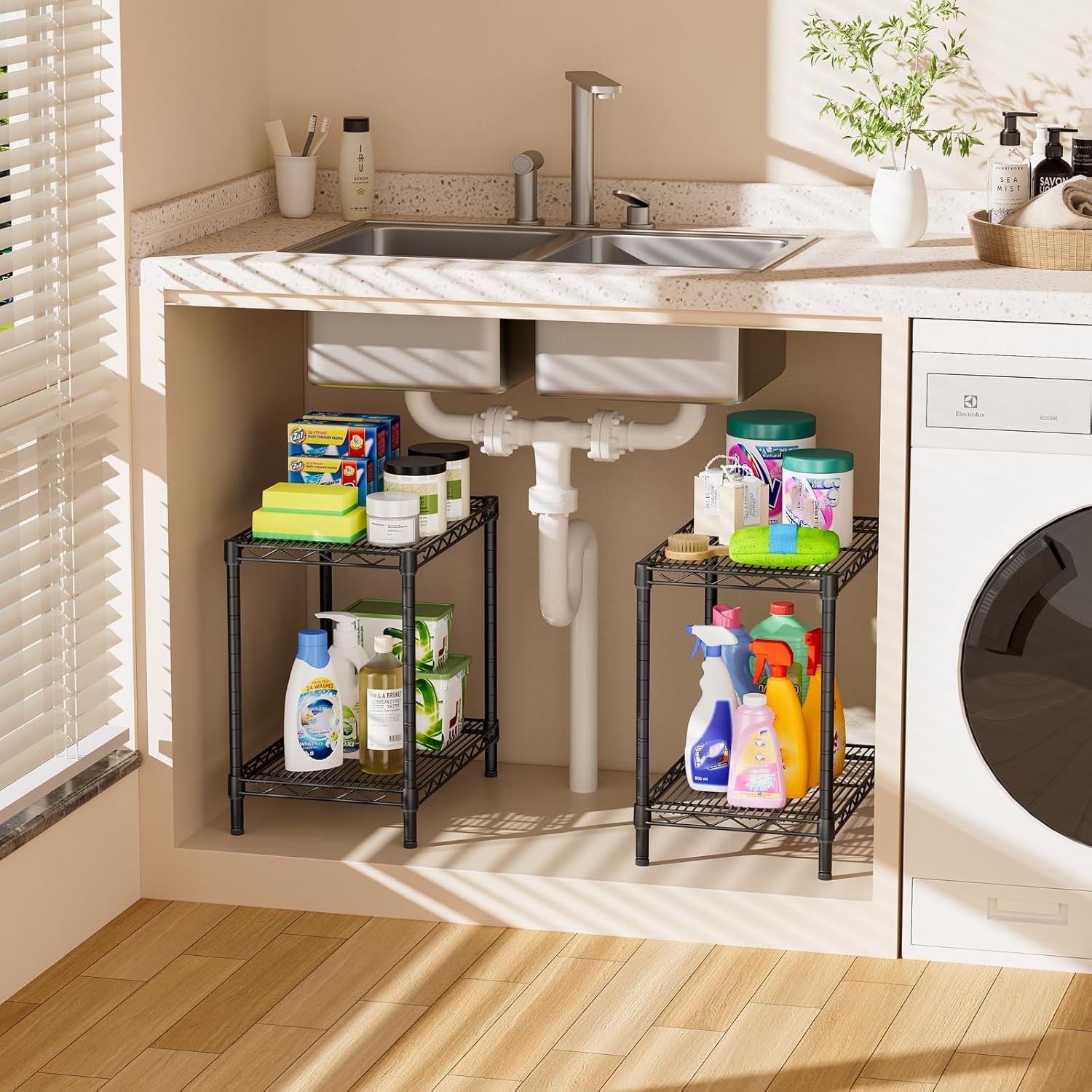 SINGAYE Shelf Closet Wire Shelving：Adjustable Metal Unit for Laundry Room Organization Bathroom Kitchen Home Storage Small Pantry Rack Shelves