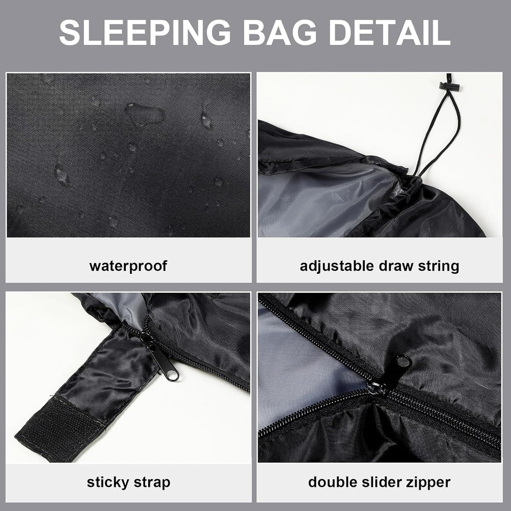 Tudomro 2 Pcs Camping Sleeping Bag for Adults Lightweight Packable Waterproof...