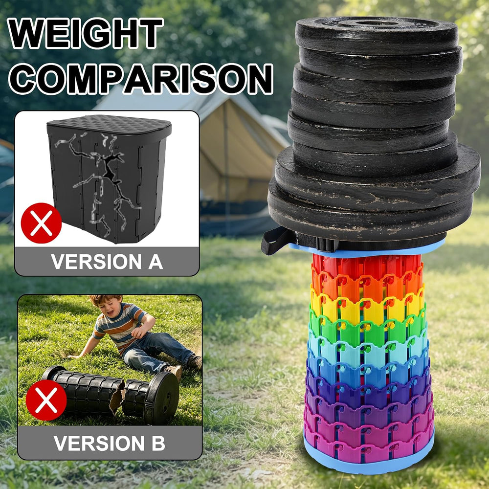 ALEVMOOM Upgraded Portable Collapsible Folding Stool Retractable Telescoping ...