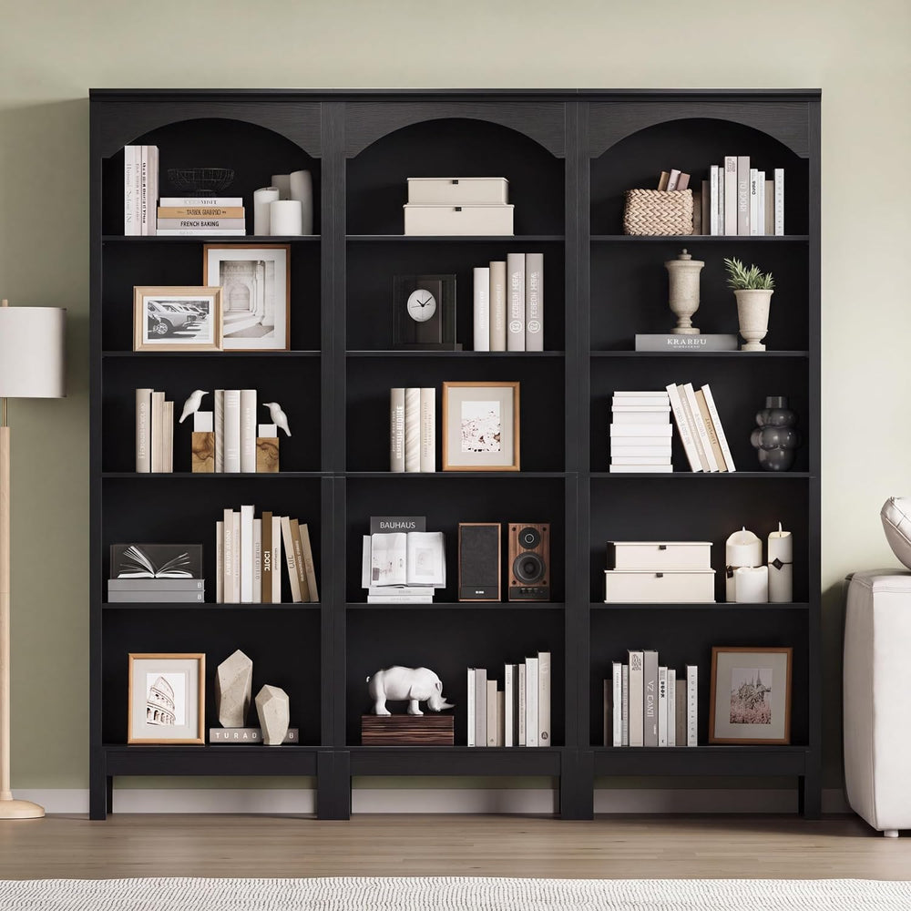 Arched Bookshelf,5 Tier Tall Bookcase with Adjustable Shelves for Storage