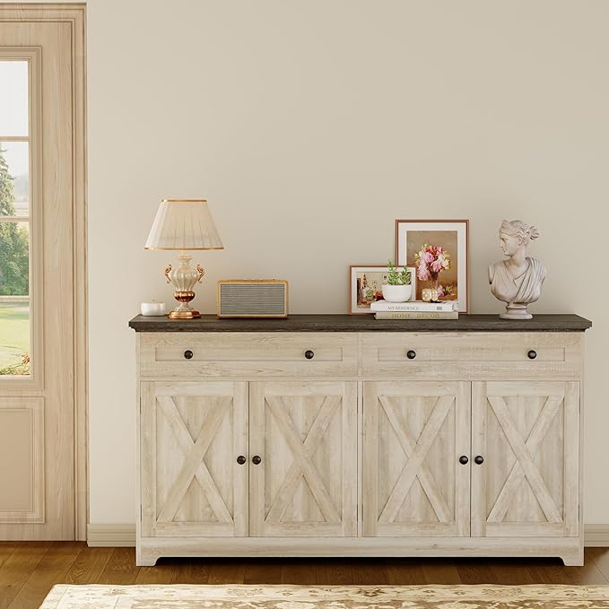 IRONCK Buffet Cabinet with Storage, Sideboard Storage Cabinet, Kitchen Cabine...