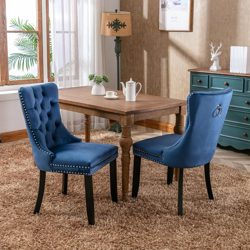 5-Piece Round Dining Table Set for 4, 47" Farmhouse Kitchen Table with 4...