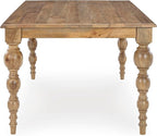 Signature Design by Ashley Rybergston Casual Dining Table with 4 Legs, Light Brown