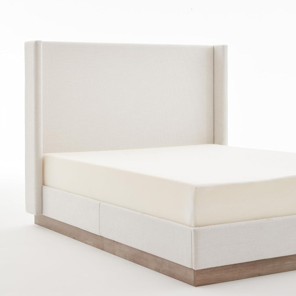 KEIKI King Size Upholstered Wingback Bed with 52.5" High Headboard,