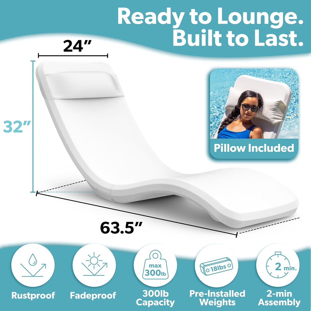Coast Modern in Pool Lounge Chair - Waterproof & Weighted Chaise Lounger ...