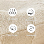 Dineli Bean Bag Chairs for Adults, Beanbag Chair with Ottoman Lounge Sofa Memory Foam Comfy Reading Chair for Bedroom & Living Room, Lazy Floor Sofa Couch (White, with Ottoman)