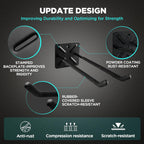 NACIAL 6 Pack Garage Storage System Hooks, Heavy Duty Wall Mount Tool Organizer, Chair Hanger Garage Storage Utility Hooks for Car Tires, Ladders, Chairs, Strollers, Power Tools, Garden Tools - 6 PACK