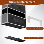 2 Packs 5-Tier Over the Door Storage Organizer with 10 Side Mesh Pockets, 48 lbs Load Capacity, 3 Hooks Design, Hanging Organizer with Clear Windows for Bathroom, Bedroom, Nursery, Kitchen-Black