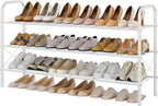 Hoctieon 3 Tier Durable Mesh Style Shoe Rack, Entryway Shoe Shelf, Shoe Rack FreeStanding, Shoe Storage Organizer, Shoe Rack for Closet, Space Save For bathroom, Hallway, Bedroom, Living Room, White
