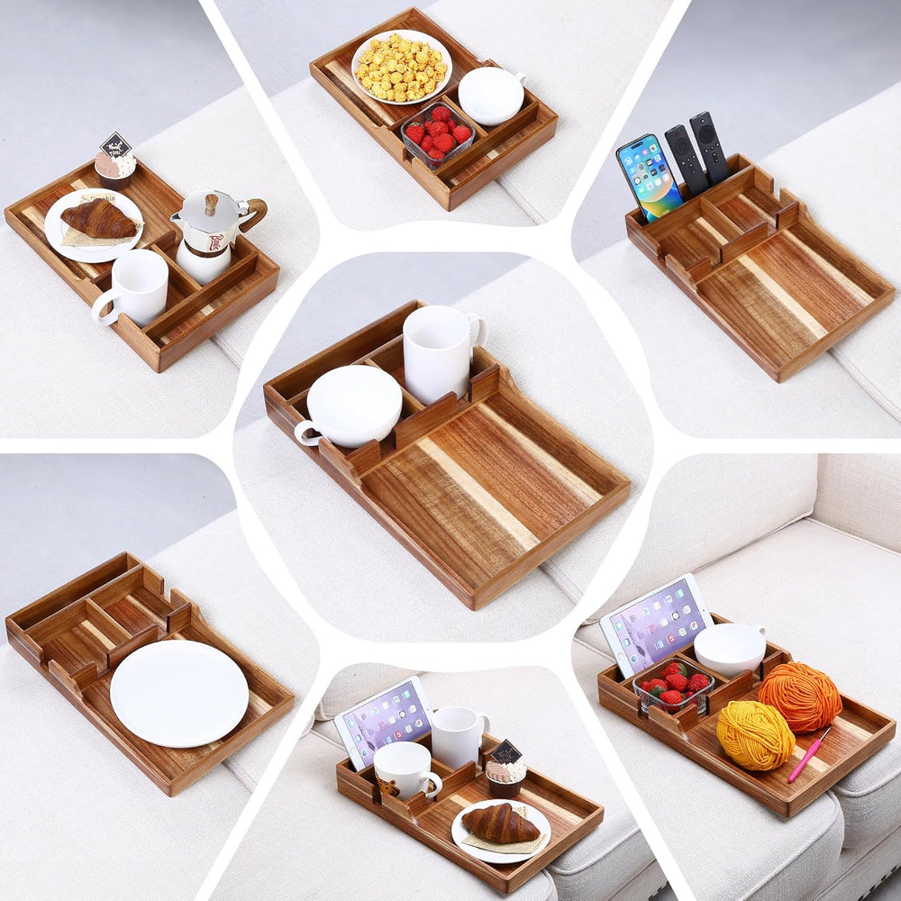 Nnewvante Couch Tray Insert with Cup Holder,2-in-1 Insert & Flat Sofa Org...
