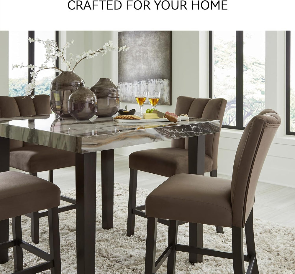 Signature Design by Ashley Jazmore Contemporary Counter Height Dining Table w...
