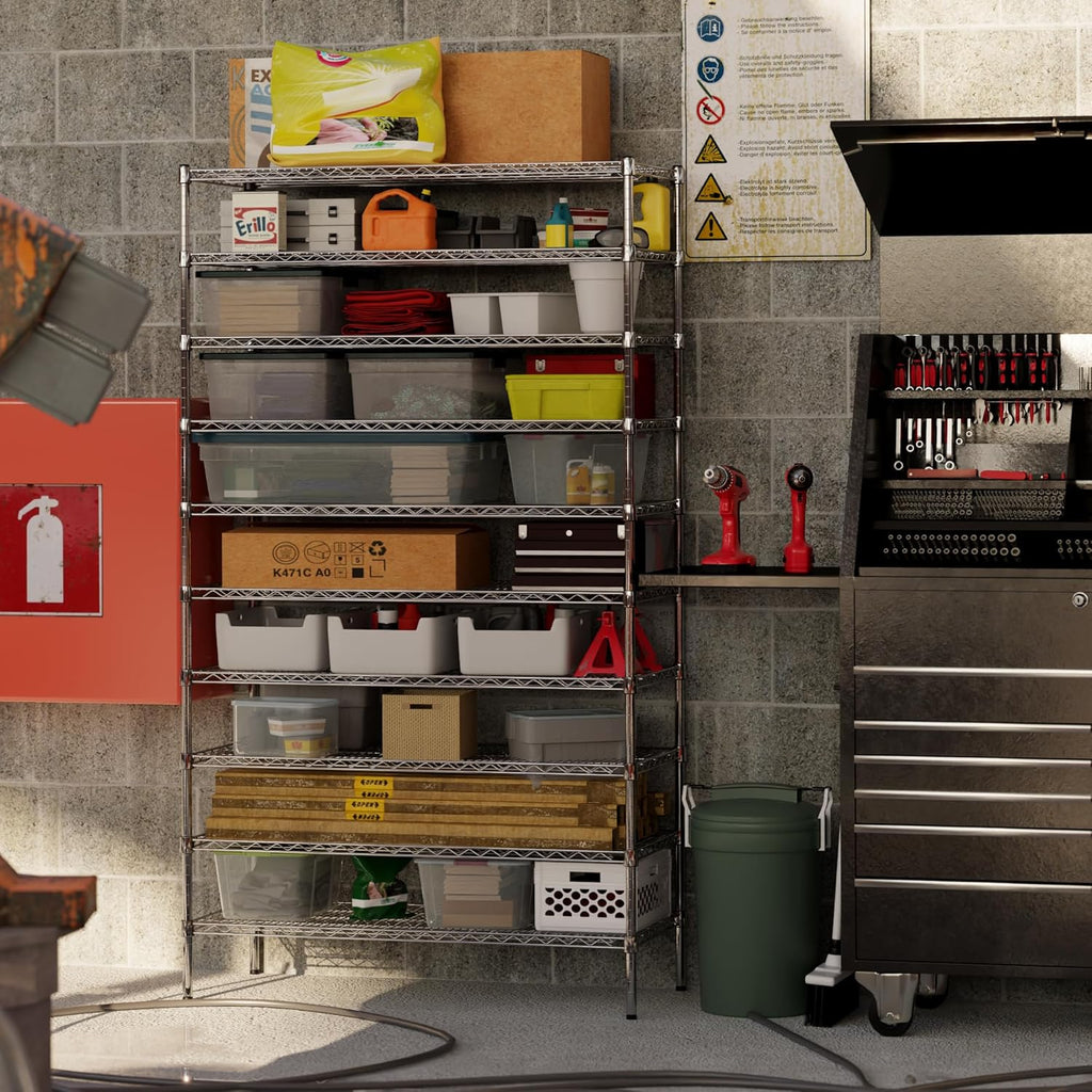 21" Deep x 48" Wide x 86" Height Wire Shelving Kit | 10-Tier | NSF Commercial Storage Rack Unit
