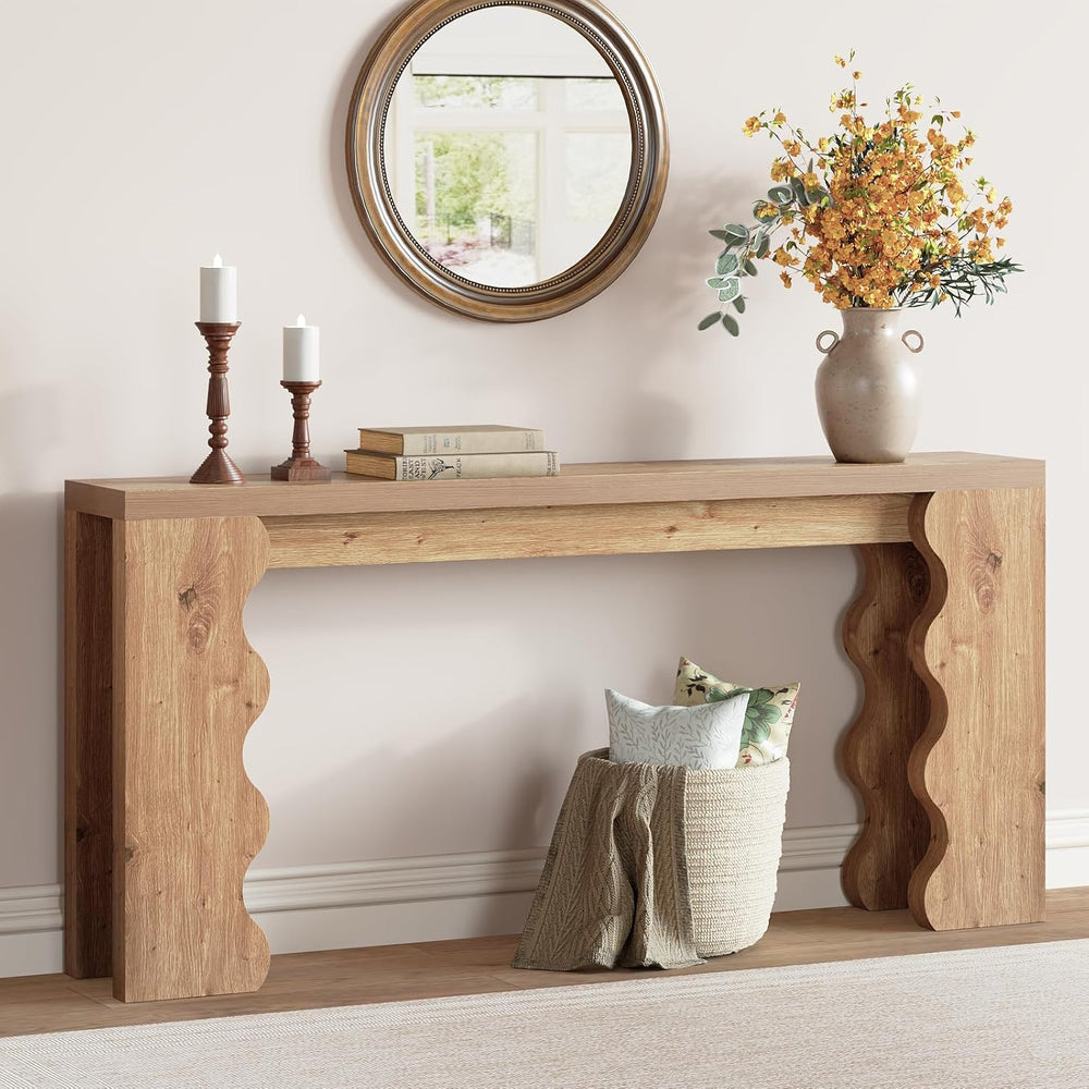 70.9" Farmhouse Entryway Table, Wood Console Table, Behind Couch table |...