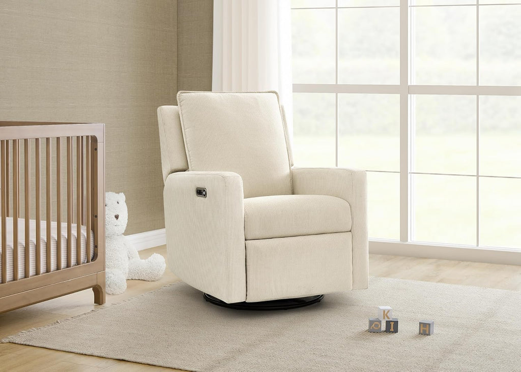 Delta Children - babyGap Harlowe Power Recliner, Almond | Power Recliner with USB-A and Type-C Ports, Greenguard Gold Certified, Stain-Resistant Fabric, Oeko-TEX 100 Certified
