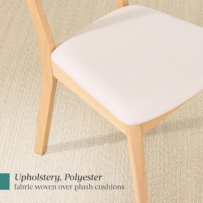 Best Choice Products Dining Chairs Set of 2, Mid-Century Modern Upholstered W...
