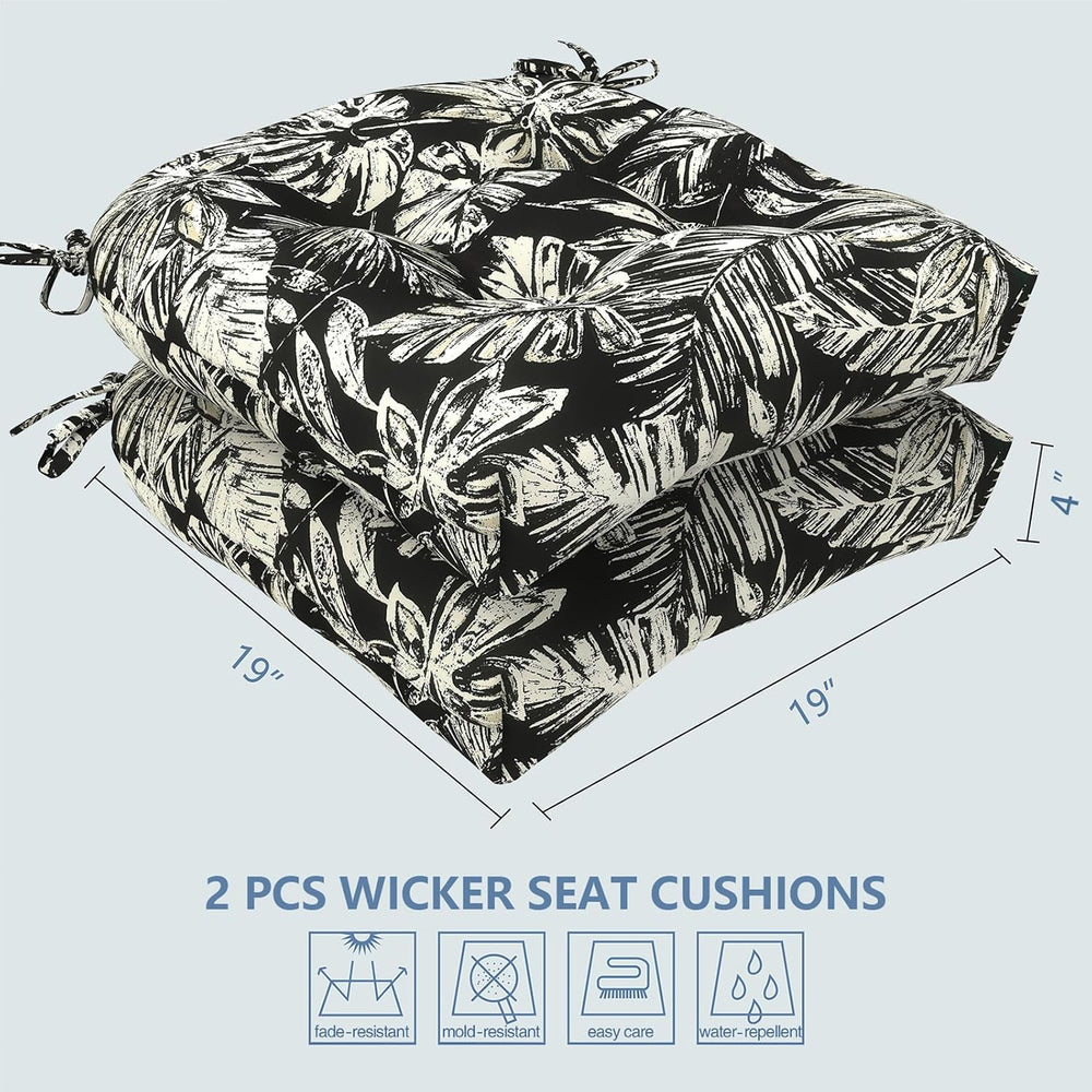 LVTXIII Outdoor Wicker Chair Cushions, 19"x19"x4" Patio Chair ...