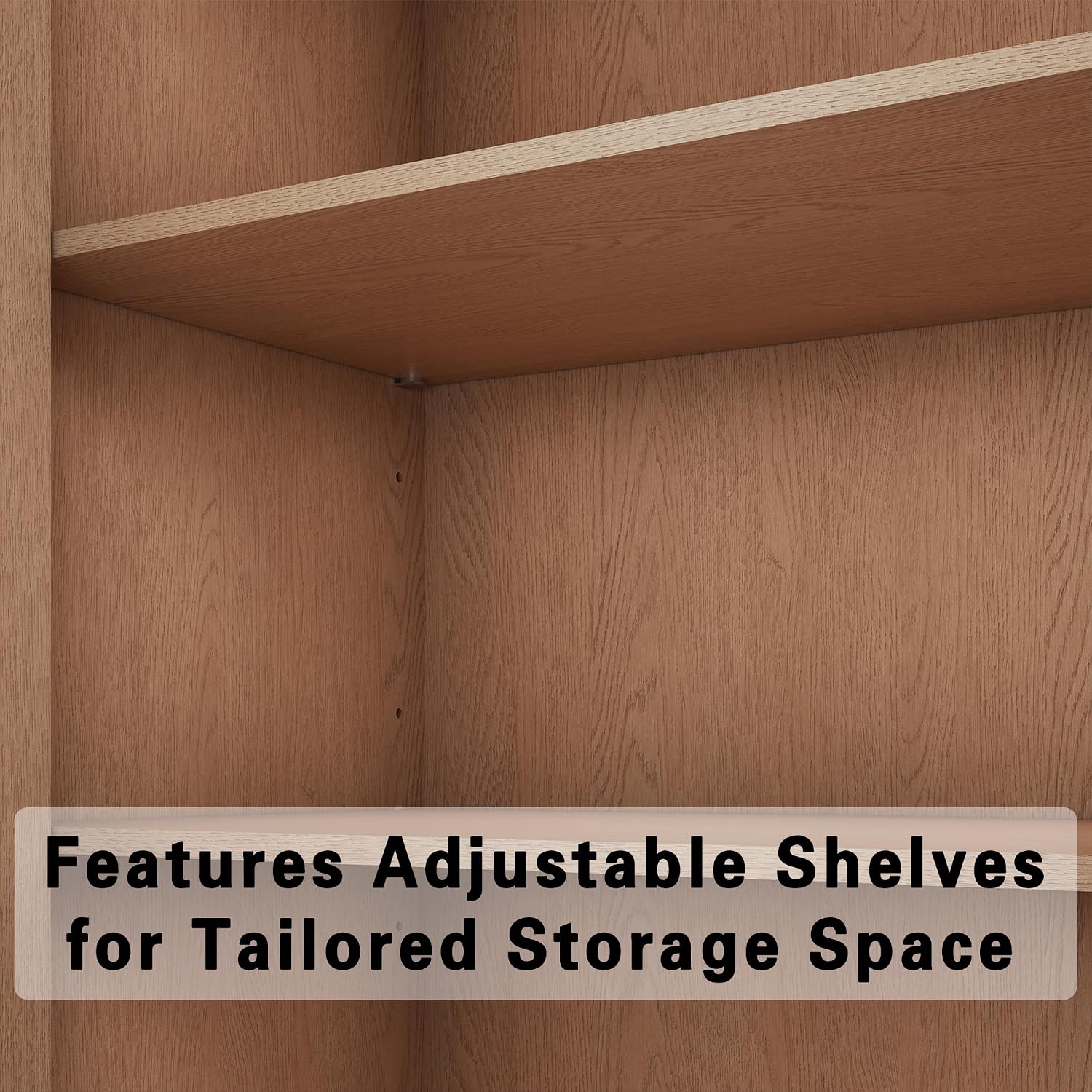 67" Tall Kitchen Pantry Cabinet, 28" W Storage Cabinet for Kitchen | 67" x 28" x 15" size, 4 adjustable shelves, engineered wood, anti-tip compatible, Shaker doors, Oak