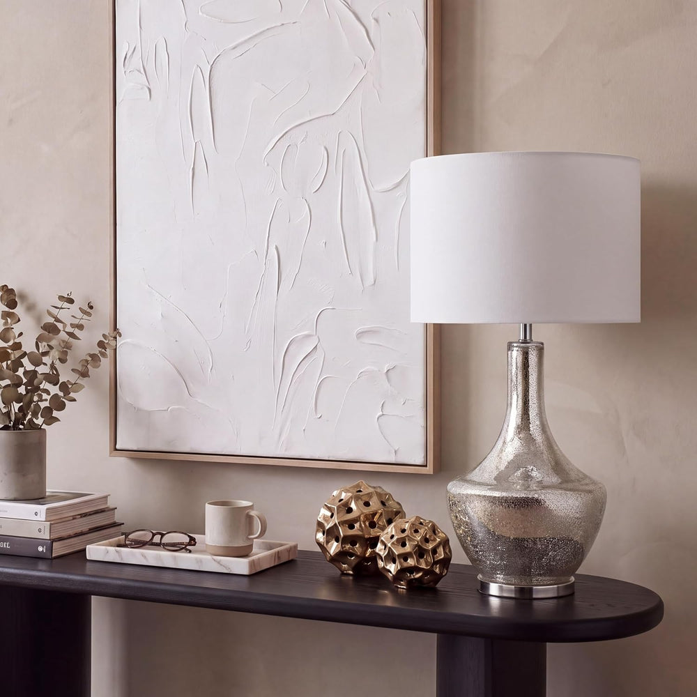 SAFAVIEH Mercury Table Lamp, 34.5" Modern Silver LIT4141A
