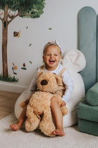 Gutekissen® Kids Bean Bag Chair “Miki” with Ears – Soft Montessori Floor Cushion for Toddlers and Children’s Room (Beige, 27x27x20 Inches)