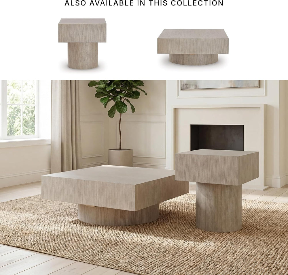Signature Design By Ashley Jorielyn Contemporary Square End Table, Geometric ...