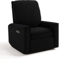 Storkcraft Santos Deluxe Power Recliner Swivel Glider, Black Boucle | Premium Electronic Power Recliner for Nursery, Includes Dual-USB Charging Port with USB-A & USB-C, Glider Rocking Chair