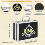 Ring Security Wedding Ring Bearer Aluminum Briefcase-Padded Slits Holder Ring Bearer Gifts Security Box for Proposal Ceremony Wedding Day,Security Badge Props for Boys Kids
