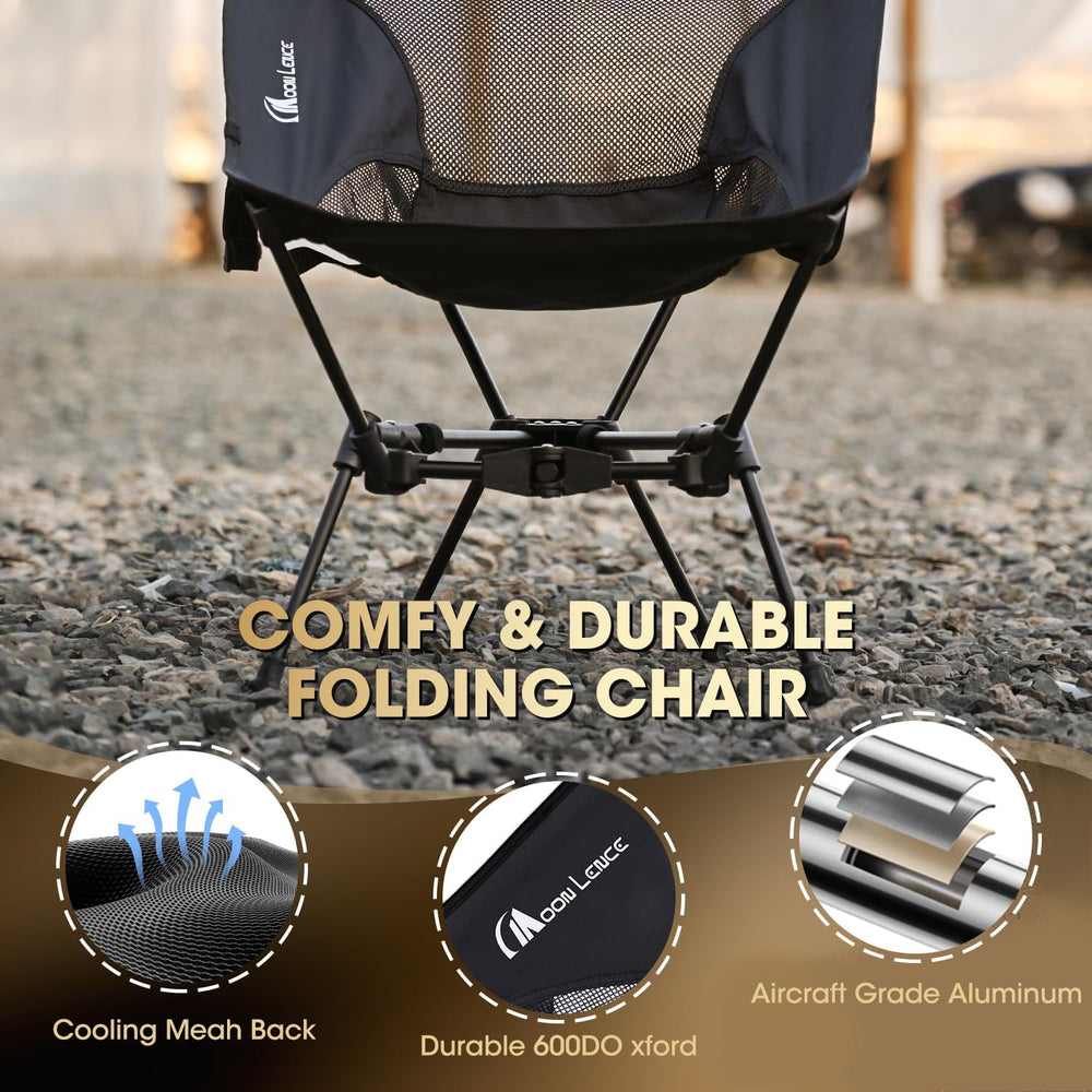 MOON LENCE Portable Camping Chair Backpacking Chair - The 4th Generation Ultr...