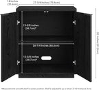 Henn&Hart 28" Wide Rectangular Accent Cabinet in Black Grain, for Home, Living Room, Bedroom, Entertainment Room, Office