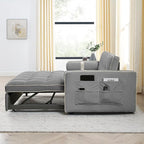 ERYE 3 in 1 Tufted Sleeper Sofa Bed with Cylindrical Pillows,Modern Convertible Loveseat Sofá W Pull Out Sleep Couch Bed and Side Pockets,Velvet Upholstered Love Seat Sofabed for Living Room