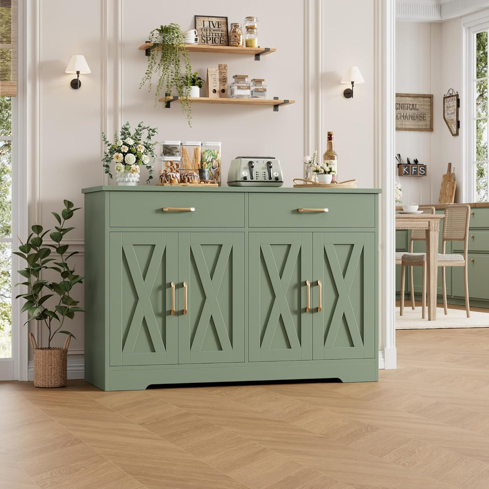 HOSTACK Buffet Cabinet with Storage, 47.2" Kitchen Sideboard Buffet with...