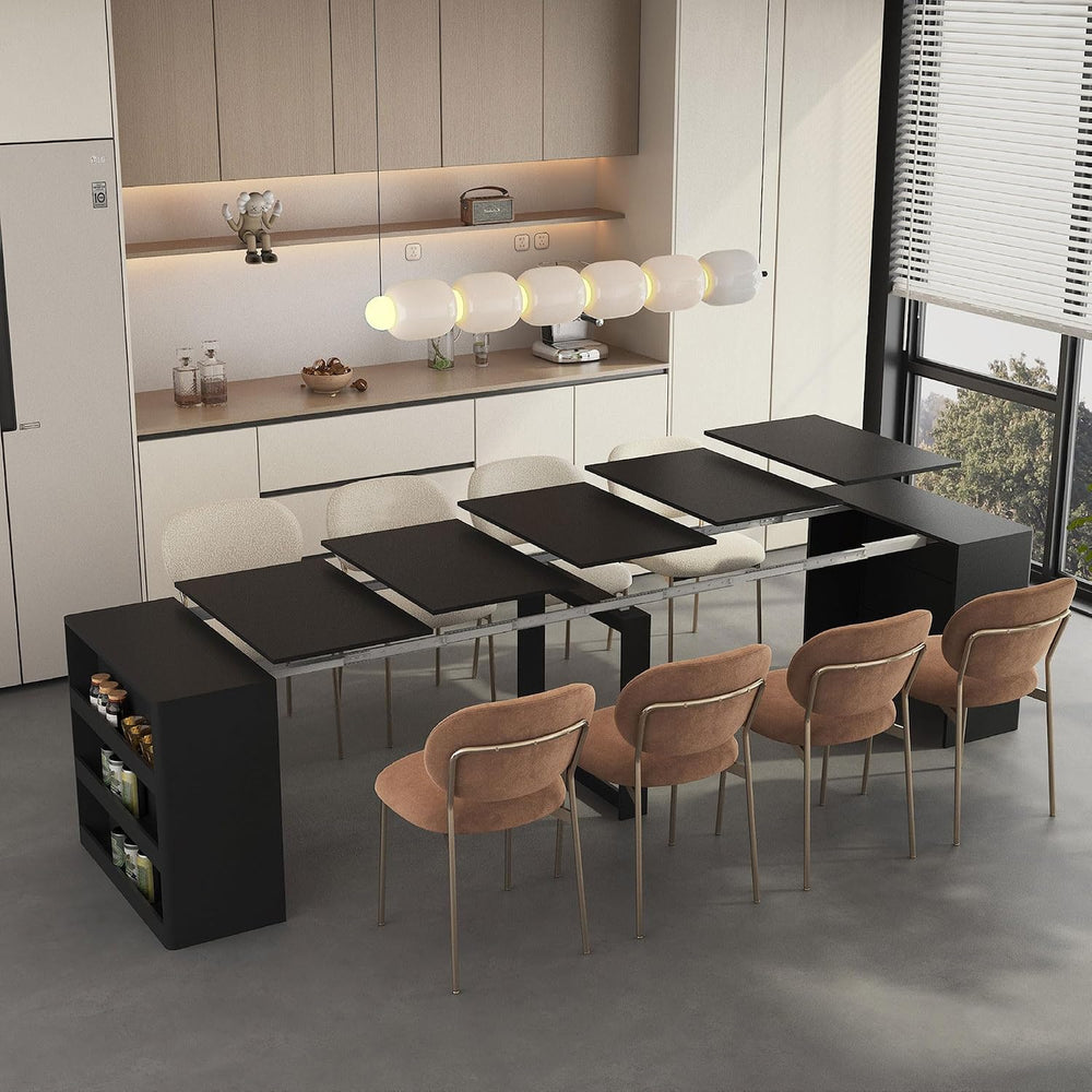 28" - 123" Large Extendable Dining Table, Expandable Table for 2-10...