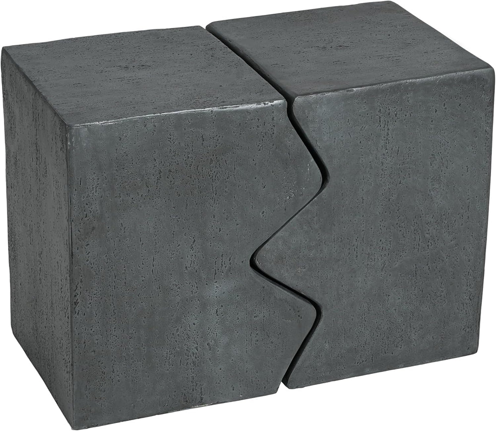 Set of 2 Side Tables, Outdoor & Indoor Rectangular Nesting Tables, Garden...