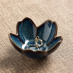 Floral Ceramic Jewelry Tray, 3.5" Ring Holder Trinket Bowl | Petite bowl keeps rings, earrings, keys, and keepsakes visible on vanities or dressers, making a sweet gift for women