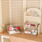 2 Pack Clear Makeup Storage Drawer, 12''W Stackable Bathroom Organizers and Storage Drawer, Acrylic Cosmetic Display Case For Vanity, Undersink, Cabinets, Desk Organizer