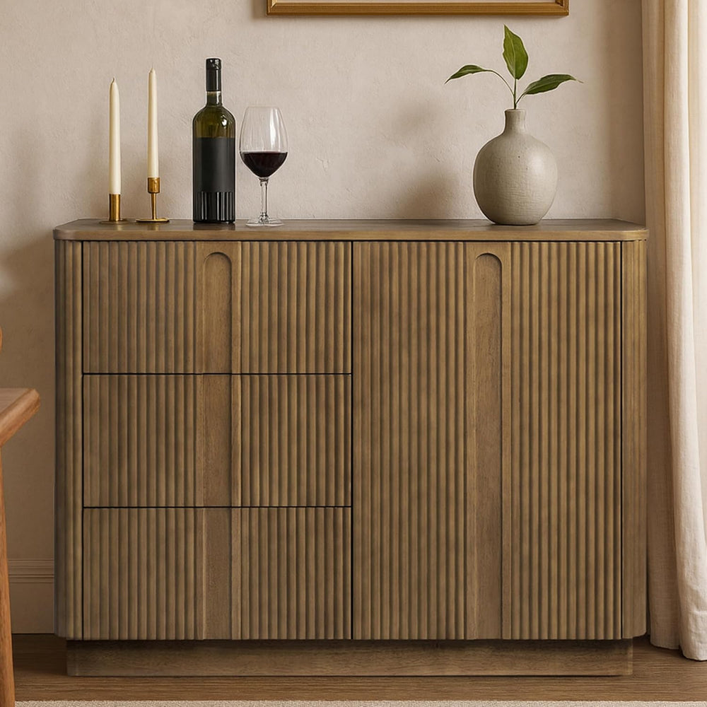 Teamson Home 42'' W Scandinavian Style Sideboard with 3 Drawer 1 Door...