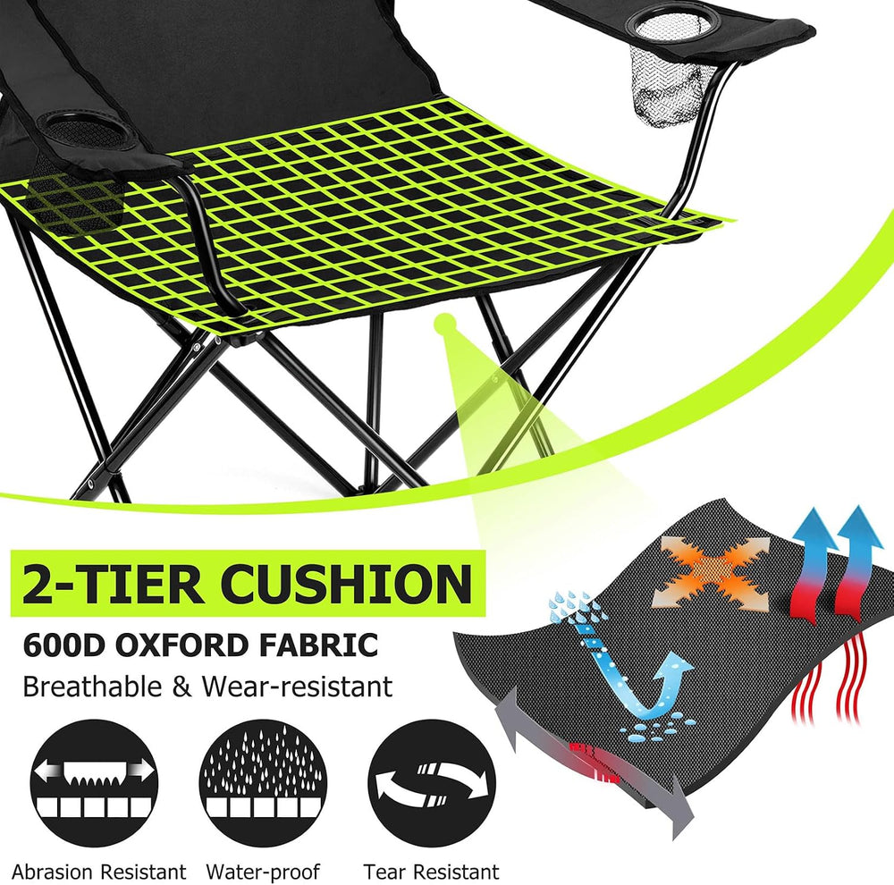 Joyfair Camping Lawn Chairs & Table Set, Large Beach Chairs for Outside |...