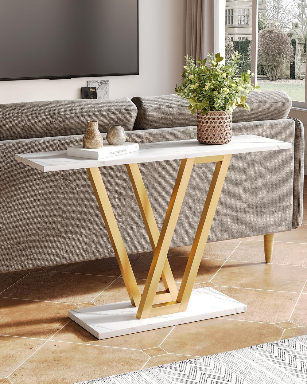 LITTLE TREE Console Table Hallway Table for Entryway 43 Inch Sofa Table Entry...
