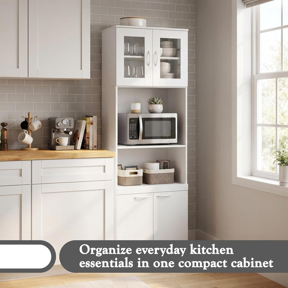 Kings Brand Furniture - Danbury Tall Kitchen Pantry, Microwave Storage Cabine...