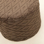 Round Pouf Ottoman Footstool 20x14In Ottoman Footrest for Couch Dark Coffee | All-One Foam Pouf, Ottoman Coffee Table,Couch Foot Rest,Chair Footrest,Remov. Cover, Perfect for Living Room, Bedroom & Dorm