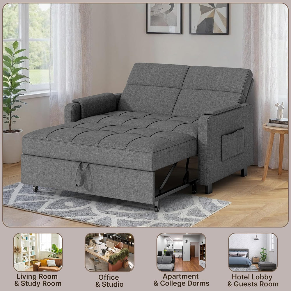Gizoon Convertible Sofa Bed Modern Couch Bed & Small Loveseat Sleeper, Gr...