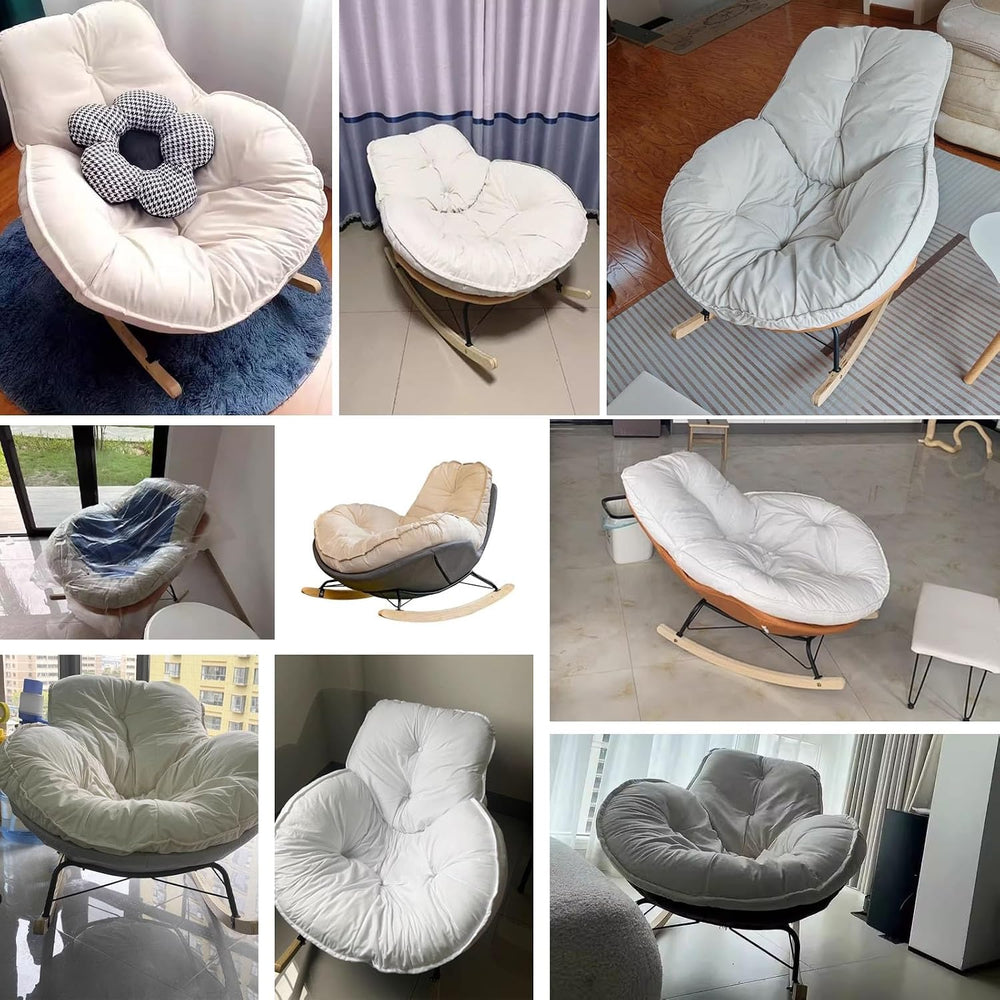 Modern Lounge Rocking Chair, Cute Comfy Armchairs, Corner Reading Chair for A...